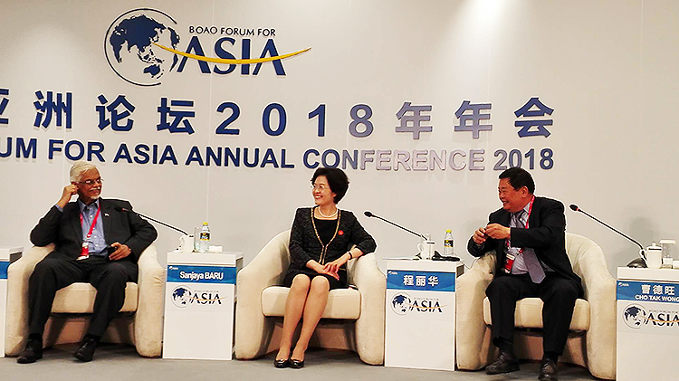 程丽华出席博鳌亚洲论坛2018年年会并在税改